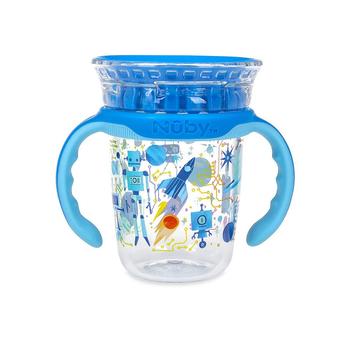 商品Nuby | No-Spill Edge 360 2 Stage Drinking Cup with Removable Handles, Robot,商家Macy's,价格¥117图片