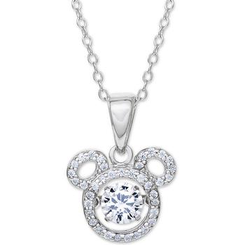 Disney | Cubic Zirconia Mickey Mouse 15"+2" extender Pendant Necklace in Sterling Silver商品图片,3.5折