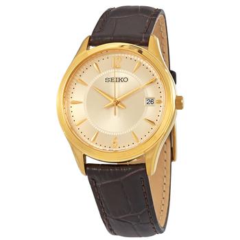 精工表多少钱, Seiko | Sapphire Quartz Champagne Dial Mens Watch SUR472P1商品图片 5.8折
