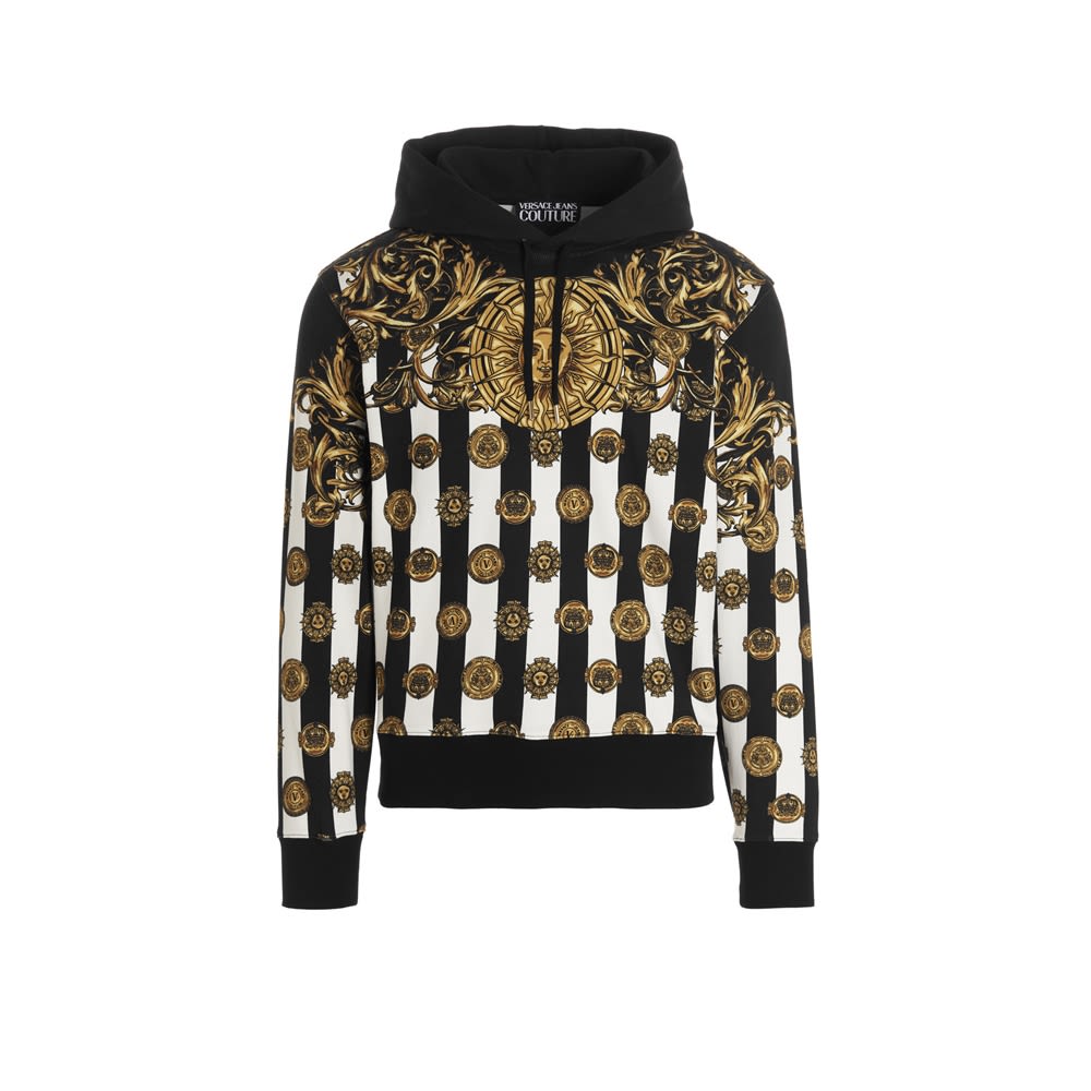 范思哲卫衣价格, Versace | VERSACE JEANS 男士帽衫拼色 72GAI3HC-FS028-G89商品图片 独家减免邮费