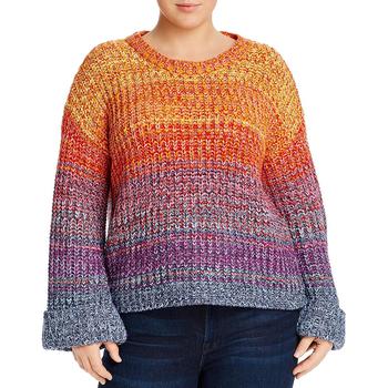 AQUA | Aqua Womens Plus Marled Comfy Crewneck Sweater商品图片,1折, 独家减免邮费