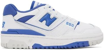 New Balance | 【EU39】White & Blue 550 Sneakers,商家折扣挖宝区,价格¥386