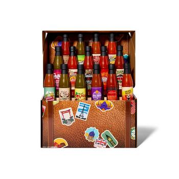 商品Thoughtfully | Gourmet, World Traveler Suitcase Hot Sauce Gift Set, Set of 15,商家Macy's,价格¥358图片