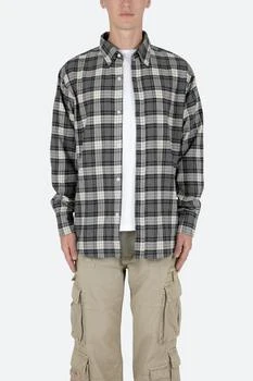 推荐Basic Flannel Shirt - Brown/Grey商品