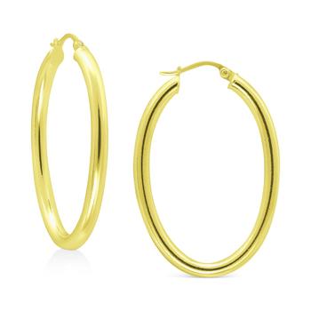 Giani Bernini | Polished Oval Medium Hoop Earrings, 25mm, Created for Macy's商品图片,