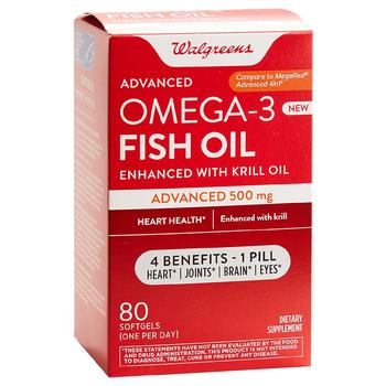 商品Walgreens | Advanced Omega-3 Fish Oil 500 mg,商家Walgreens,价格¥218图片