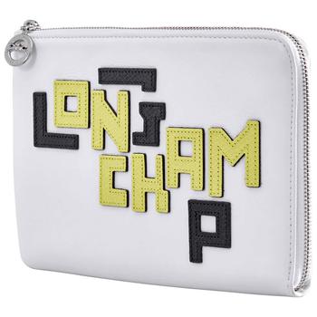 Longchamp | Longchamp White Le Pliage Cuir Clutch商品图片,8.7折