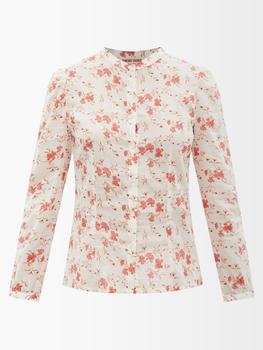 推荐Rafaela stand-collar cotton-voile blouse商品