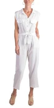 推荐Linen Jumpsuit In White商品
