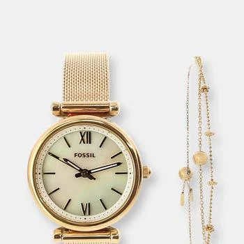 推荐Fossil Women's Carlie ES4443SET Rose-Gold Stainless-Steel Japanese Quartz Dress Watch ONE SIZE商品