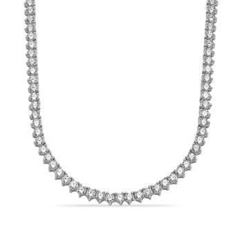 Diamond2Deal | 14K Gold Lab Grown Diamond Straight Line Tennis Necklace 18" 5 Ct,商家Premium Outlets,价格¥38585