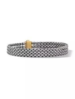 David Yurman | Three Row Box Chain Bracelet in Titanium,商家Saks Fifth Avenue,价格¥16503