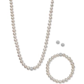 商品Belle de Mer | 淡水珍珠（7mm）三件套,商家Macy's,价格¥566图片