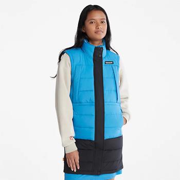 添柏岚外套, Timberland | Long Puffer Gilet for Women in Blue商品图片 