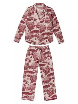 Desmond & Dempsey | Loxodonta Print Cotton Pajama Set 