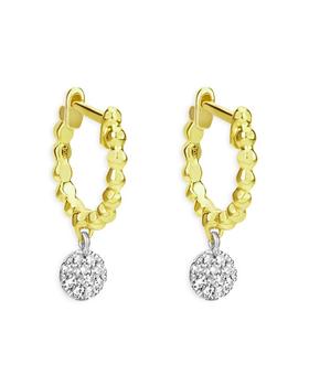 商品14K Gold & 14K White Gold Beaded Hoop Disc Drop Earrings,商家Bloomingdale's,价格¥2875图片