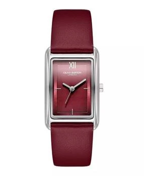 Olivia Burton | Women's Cranberry Leather Strap Watch,商家Macy's,价格¥812