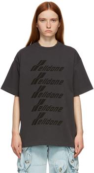 We11done | Grey Oversized Logo Print T-Shirt商品图片,额外8.5折, 独家减免邮费, 额外八五折