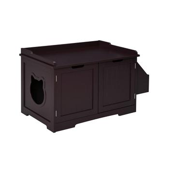 商品PawHut | Wood Kitty Washroom Home with Tabletop and Storage Rack,商家Macy's,价格¥739图片