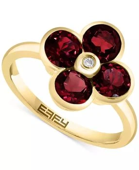 Effy | EFFY® Garnet (2-1/2 ct. t.w.) & Diamond Accent Flower Ring in 14k Gold,商家Macy's,价格¥9511