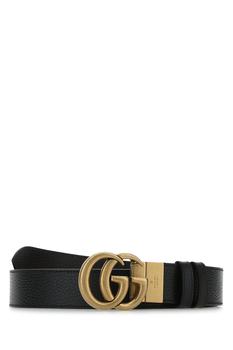 gucci皮带男, Gucci | Black leather reversible belt  Nd Gucci Uomo商品图片 