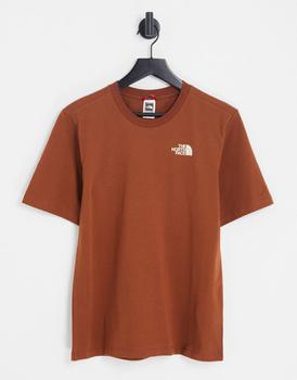 商品The North Face Relaxed Simple Dome t-shirt in brown Exclusive at ASOS图片