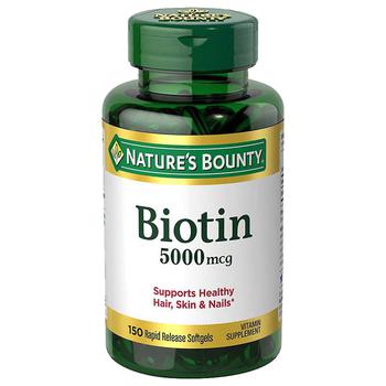 商品Biotin 5000mcg Dietary Supplement, Softgels Value Size图片