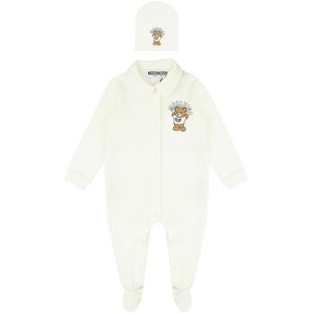 推荐Ivory Teddy Outline Logo Romper & Hat Set商品