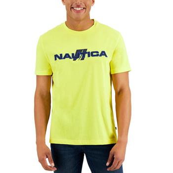 Nautica | Men's Sustainably Crafted Logo Crew Neck T-Shirt商品图片,6折×额外8折, 额外八折