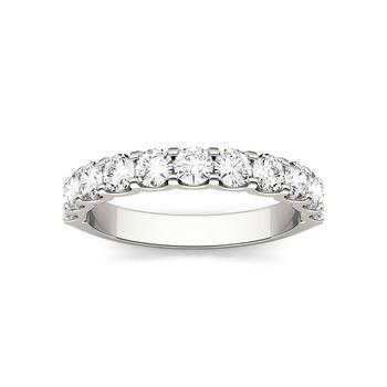 商品Charles & Colvard | Moissanite Anniversary Band 1-1/10 ct. t.w. Diamond Equivalent in 14k White or Yellow Gold,商家Macy's,价格¥7458图片