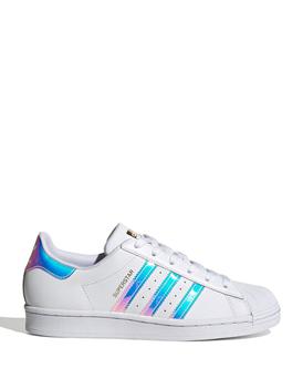 推荐adidas Originals Superstar trainers in white and iridescent商品
