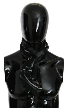推荐Dolce & Gabbana Black Gray Silk Foulard Branded C'N'C Scarf商品