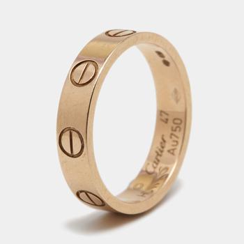 卡地亚戒指价格, [二手商品] Cartier | Cartier Love 18K Rose Gold Narrow Wedding Band Ring Size 47商品图片 9.6折, 满1件减$100, 满减