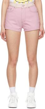 Ganni | Pink Organic Cotton Shorts商品图片,2.6折