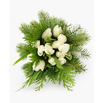 商品BloomsyBox | Tulips in The Snow Fresh Flower Bouquet,商家Macy's,价格¥538图片