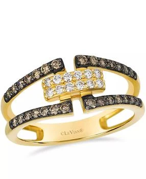 Le Vian | Vanilla Diamond (0.13 ct. t.w.) and Chocolate Diamond Ring (0.34 ct. t.w.) in 14K Honey Gold,商家Macy's,价格¥28238