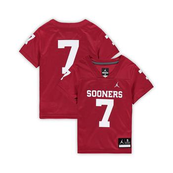 aj7, Jordan | Preschool Unisex Brand #7 Crimson Oklahoma Sooners Replica Football Jersey商品图片 7.4折