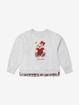 MONNALISA | Monnalisa Girls Teddy Bear Sweatshirt in Grey,商家Childsplay Clothing,价格¥829