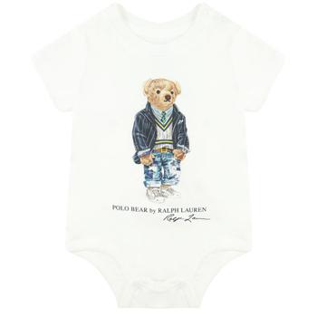 ralph lauren bear推荐, Ralph Lauren | White Polo Bear Bodysuit商品图片 4折×额外9折, 额外九折