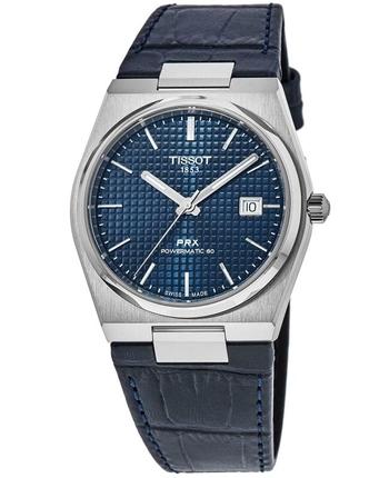 推荐Tissot PRX Powermatic 80 Blue Dial Leather Strap Men's Watch T137.407.16.041.00商品