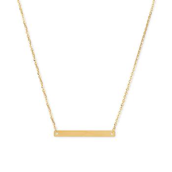 商品Italian Gold | Polished Bar 18" Pendant Necklace in 14k Gold,商家Macy's,价格¥2533图片