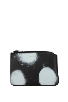 Coin Purses Leather Black Off White