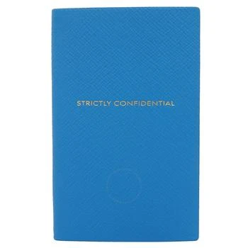 SMYTHSON | Strictly Confidential Cross-grain Leather Notebook In Azure,商家Jomashop,价格¥370