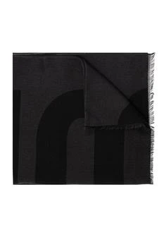 Moschino | Moschino Logo Print Frayed Scarf 7.6折, 独家减免邮费