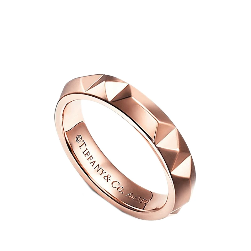 Tiffany & Co. |   Tiffany & Co./蒂芙尼 True系列 18K金玫瑰金斜边设计4mm宽简约戒指婚戒GRP11961,商家VP FRANCE,价格¥14459