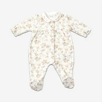 Tartine et Chocolat | Kids Floral Velour Pajama Onesie In Ivory,商家Premium Outlets,价格¥286