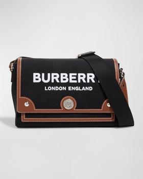 Burberry | Note Logo Flap Canvas Crossbody Bag商品图片,