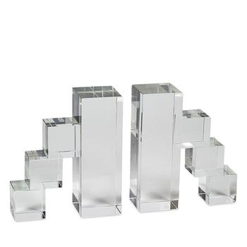 商品Tizo | Steps Crystal Glass Bookend, Set of 2,商家Bloomingdale's,价格¥784图片