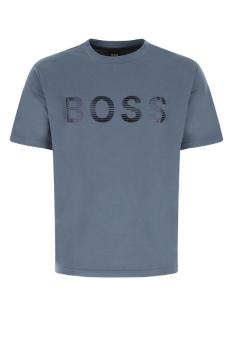 推荐HUGO BOSS 男士雾霾蓝棉质短袖T恤 50472217-438商品