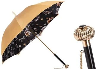 PASOTTI | Pasotti 葩莎帝 双层伞面黑宝石镶嵌手柄晴雨伞-金色,商家Unineed,价格¥1655